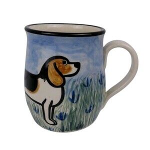 Karen Donleavy KD Coffee Mug With Hand Painted Beagle Dog